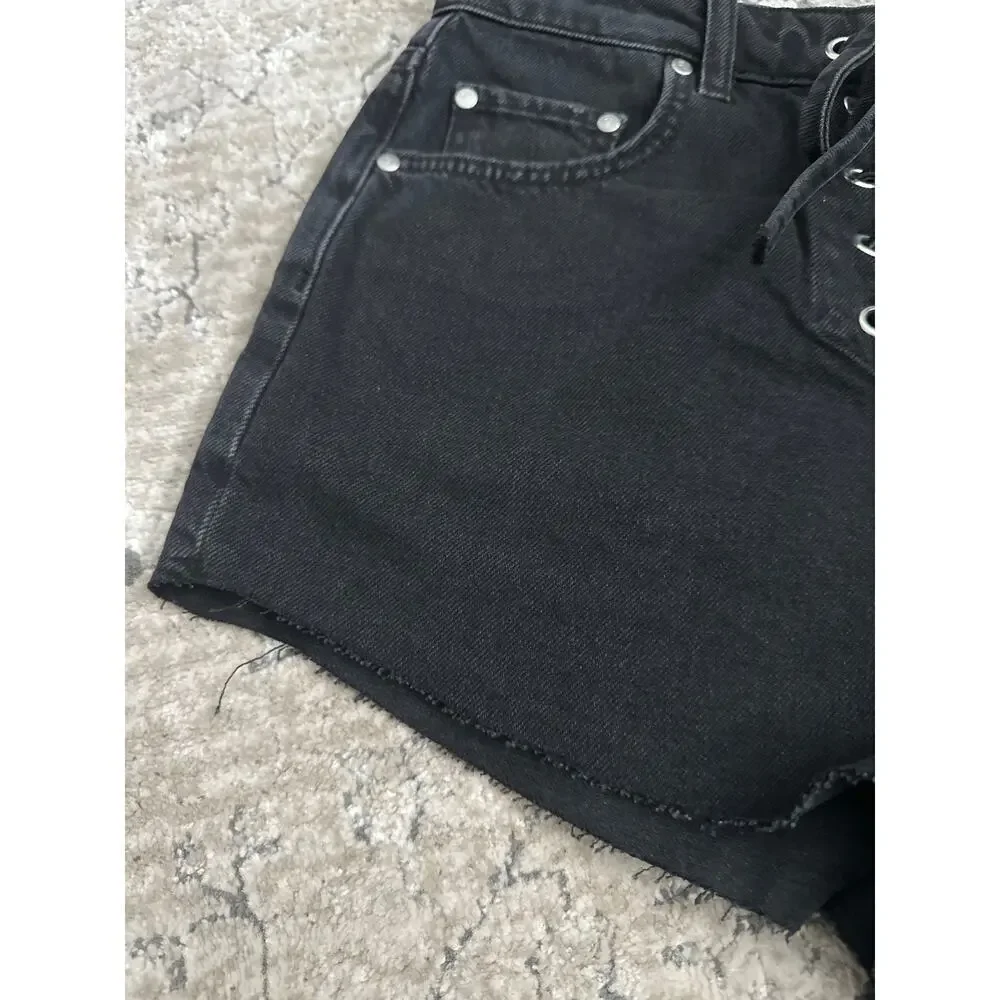 Pilcro Lace-Up‎ Denim Shorts size 26